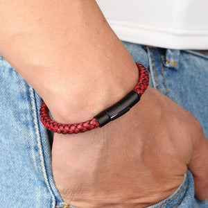 Simple Leather Woven Bracelet